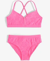 Breaking Waves Big Girls Banded Bralette & Scoop Bottom Swimsuit