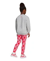 adidas Big Girls Disney Minnie Mouse Sweater and Jogger, 2-Piece Set