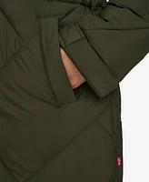 Levi's Women's Diamond Quilted Cinch Waist Parka Jacket