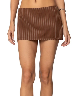 Edikted Women's Jennifer Pinstripe Mini Skort