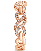 Diamond Openwork Infinity Link Ring (1/4 ct. t.w.) in 14k Rose Gold