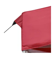 Professional Folding Party Tent Aluminum 19.7'x9.8' Wine Red
