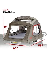 Yakima SkyRise Hd Medium Heavy Duty 4 Season Rooftop Tent for 2 People, Tan