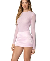 Edikted Womens Clio Mesh Bodysuit