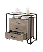 gaomon 3 Dresser Chest with Wide Storage Space