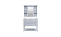 Slickblue Bathroom Vanity with Medicine Cabinet for Convenient Storage and Organization