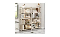 Slickblue 5-Tier Large Bookshelf for Stylish and Spacious Home Organization