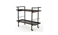 Slickblue Chic Bar Cart for Stylish and Convenient Drink Storage and Serving