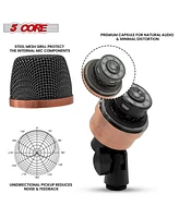 5 Core Drum Mic Kit 7 Pcs Kick Bass Tom Snare Dynamic Microphone Instrument Mics Set Copperex