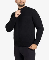 X-Ray Men's Color Blocked Full-Zip High Neck Sweater Jacket