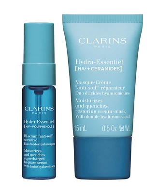 Free 2-Pc. Hydra Essential gift with any $65 Clarins purchase (A $30 Value)