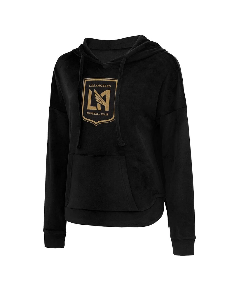 Concepts Sport Women's Black Lafc Intermission Velour Pullover Hoodie