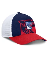 Fanatics Men's Navy/Red New York Rangers Authentic Pro A-Frame Rink Adjustable Hat