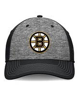 Fanatics Men's Gray/Black Boston Bruins Fundamental Top Shelf 2-Tone Flex Hat