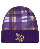 New Era Men's Purple Minnesota Vikings Sideline Statement Cuffed Knit Hat