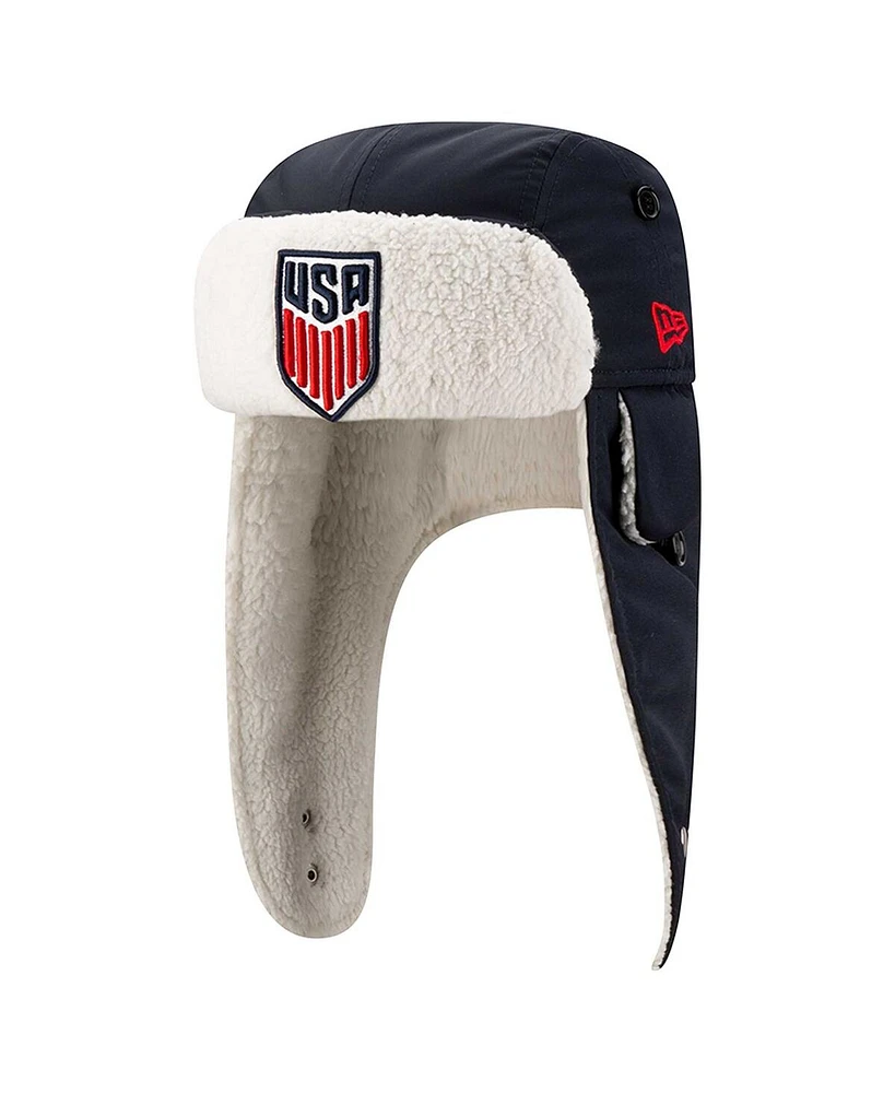 New Era Men's Navy Usmnt Trapper Knit Hat