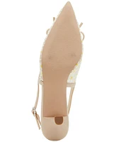 Madden Girl Vogue-m Kitten-Heel Slingback Bow Pumps