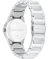 Calvin Klein Women's Ck Linear Elegance Silver Tone Stainless Steel Bracelet Watch, 32mm