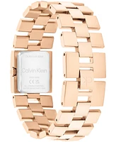 Calvin Klein Women's Ck Meridian Rose Gold Tone Stainless Steel Bracelet Watch, 22mm