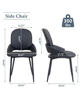 Dyhome Faux Leather Upholstered Dining Chairs