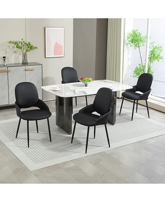 Dyhome Faux Leather Upholstered Dining Chairs