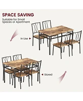 gaomon Dining Table and Chairs Set, Square Dining Room Table Set for Kitchen, Dining Room, Apartment, Dinette