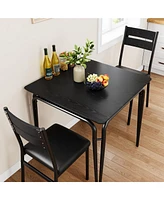 gaomon Dining Table for 2, Small Table and Chairs Set of 2, Square Dinette Set for 2, Dinner Table Set