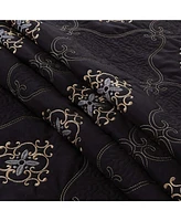 MarCielo 3 Piece Quilted Embroidery Quilts Bedspreads Set Emma Queen