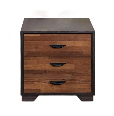 Slickblue 3-Drawer Wood Nightstand with Stylish Design by Eloy for Bedroom Storage