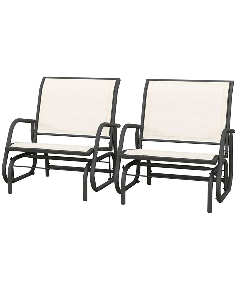 Slickblue Set of 2 Outdoor Glider Chairs for Comfortable Patio Seating