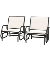 Slickblue Set of 2 Outdoor Glider Chairs for Comfortable Patio Seating