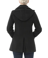 kimi + kai Women's Woimen's Mira Wool Blend Hooded Pea Coat