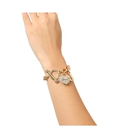 Juicy Couture Toggle Bracelet with Crystal Heart Charm