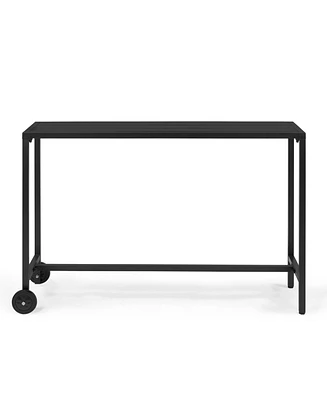 Slickblue Bar Table with Wheels for Easy Mobility and Convenient Outdoor or Indoor Use