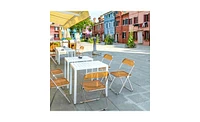 Slickblue 2 piece Fold-able Patio Plastic Folding Chairs