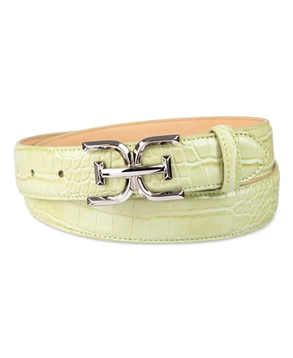 Sam Edelman Double-e Plaque High Shine Patent Leather Belt