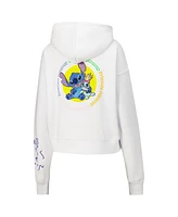 Freeze Max Women's White Lilo and Stitch Scrump Cropped Pullover Hoodie