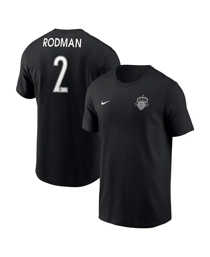 Nike Men's Trinity Rodman Black Washington Spirit Core Crew Neck T-Shirt