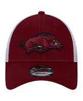 New Era Men's Cardinal Arkansas Razorbacks Trucker 9FORTY Adjustable Hat