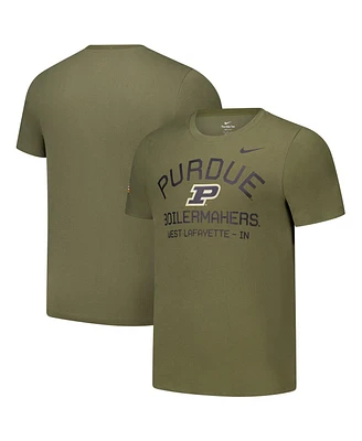 Nike Men's Olive Purdue Boilermakers 2024 Military Appreciation Performance T-Shirt