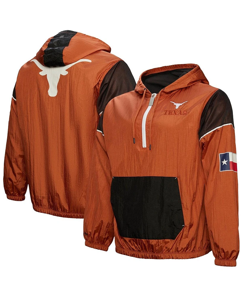 Mitchell & Ness Men's Burnt Orange Texas Longhorns Team 3.0 Anorak Half-Zip Hoodie