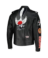 Freeze Max Men's Sylvester Black Looney Tunes Graphic Biker Full-Zip Jacket