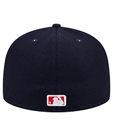 New Era Men's Navy Boston Red Sox Script Sided 59FIFTY Fitted Hat