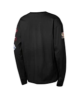 Mitchell & Ness Big Boys and Girls Black Chicago Bulls Hardwood Classics All Over Long Sleeve T-Shirt