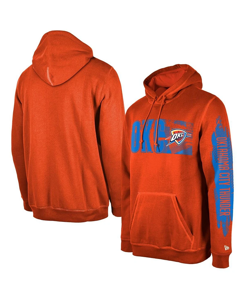 New Era Men's Oklahoma City Thunder Orange Tip-Off Collection Pullover Hoodie