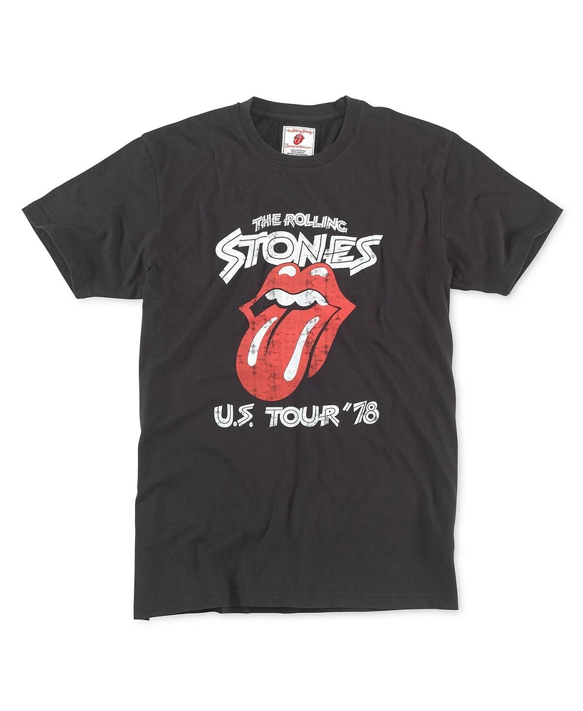 American Needle Men's Black Rolling Stones Brass Tacks T-Shirt