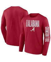 Fanatics Men's Crimson Alabama Tide Big Tall Vision Long Sleeve T-Shirt