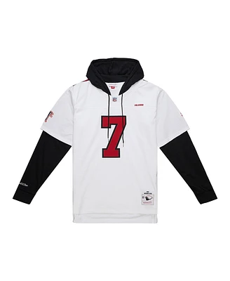 Mitchell & Ness Men's Michael Vick White Atlanta Falcons Player Name Number Hoodie Legacy Jersey