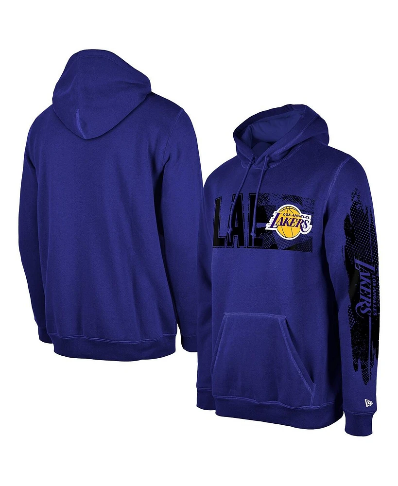 New Era Men's Los Angeles Lakers Purple Tip-Off Collection Pullover Hoodie