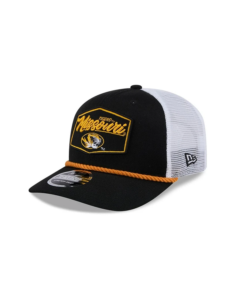 New Era Men's Black Missouri Tigers 9seventy Coolera Trucker Stretch-Snap Hat